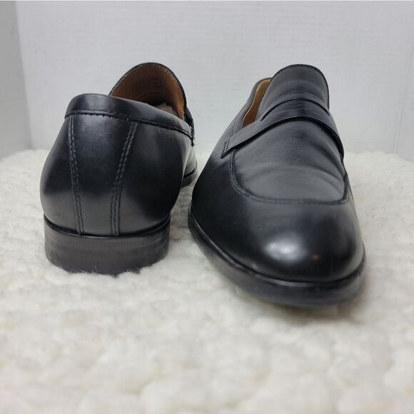 Boss Hugo Boss Eastside Mens Penny Loafer Size 12 Black Leather Apron Toe Shoes main image 7
